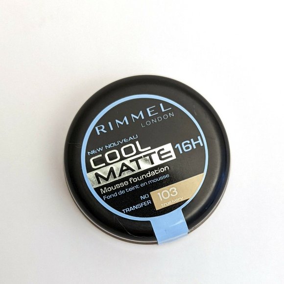 Rimmel London Other - Rimmel London Cool Matte Mousse Makeup Foundation True Ivory #103 .60 FL oz New